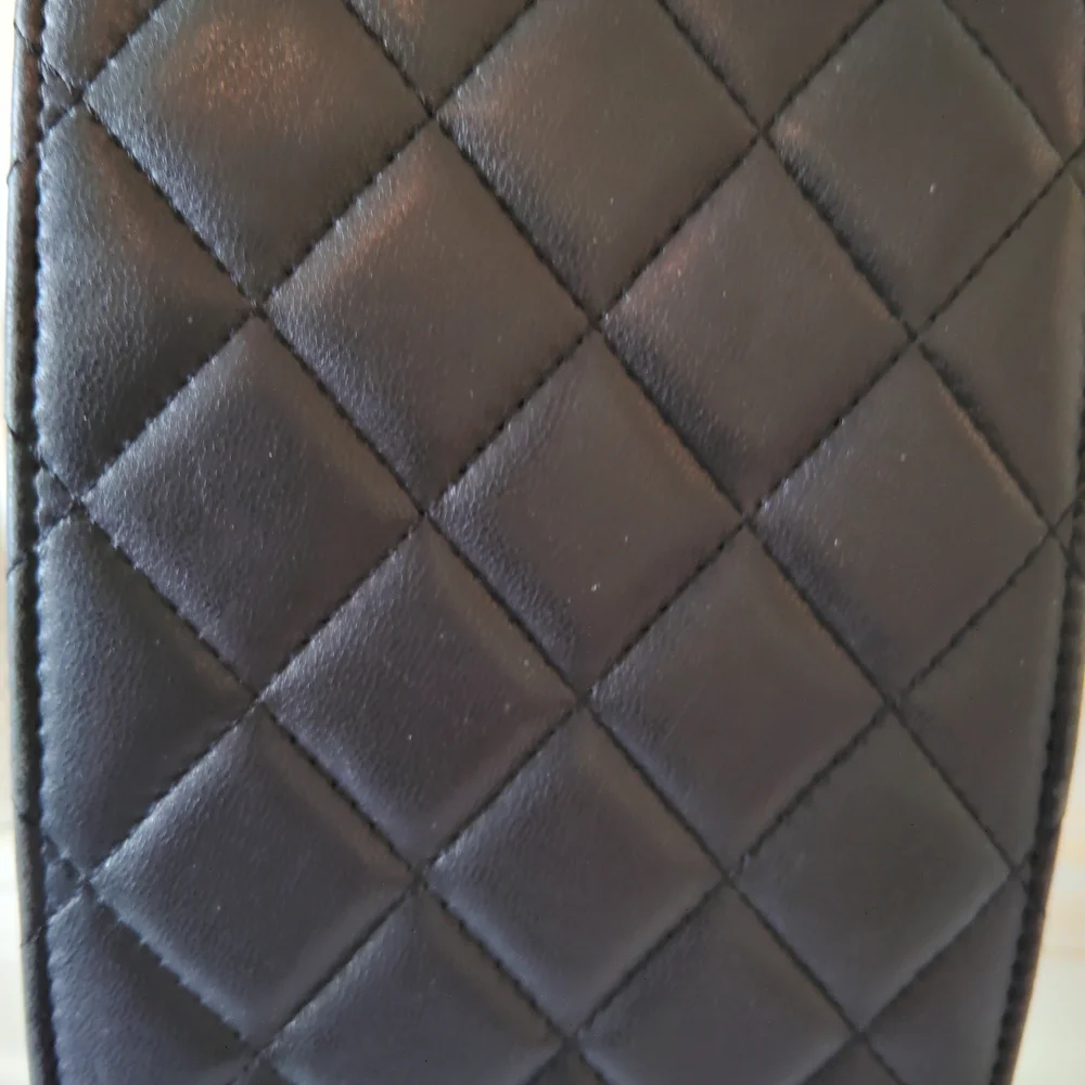 CHANEL Black Quilted Leather Phone Holster